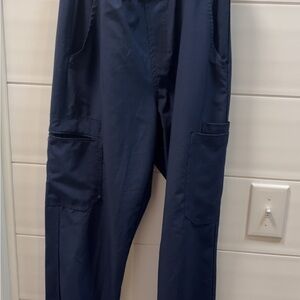 Women's Navy Cargo Jumpsuit Pants - Sleek Utility Style
